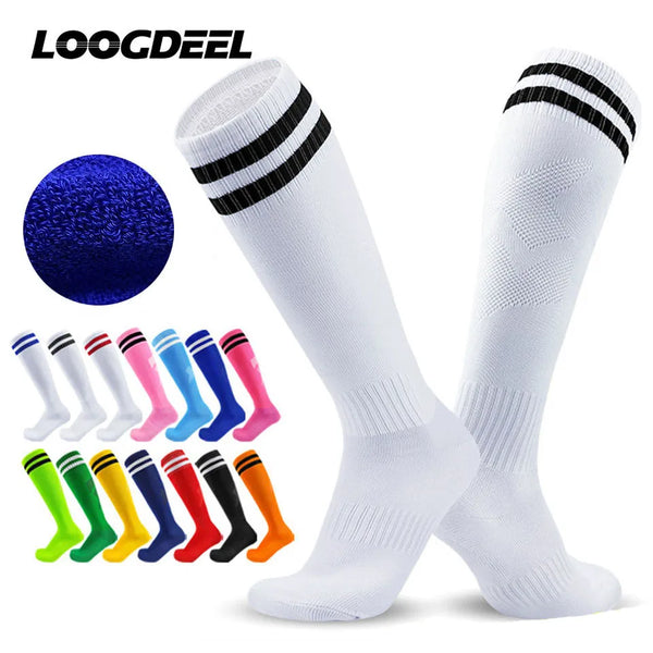 Soccer Long Knee High Towel Bottom Sports Sock